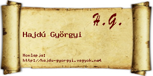 Hajdú Györgyi névjegykártya